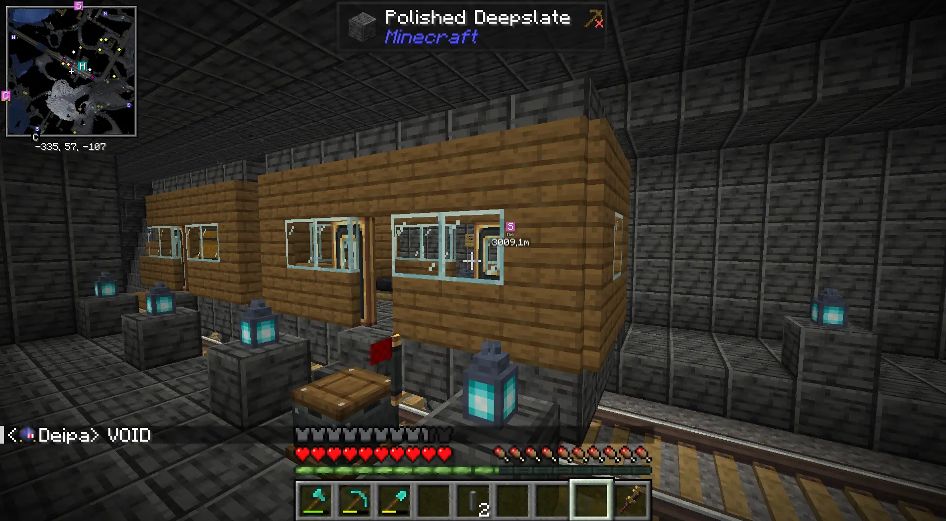 A train made using Create Mod